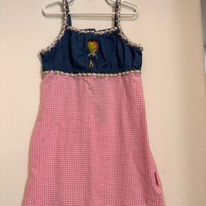Pink and Blue Kids Casual Dress